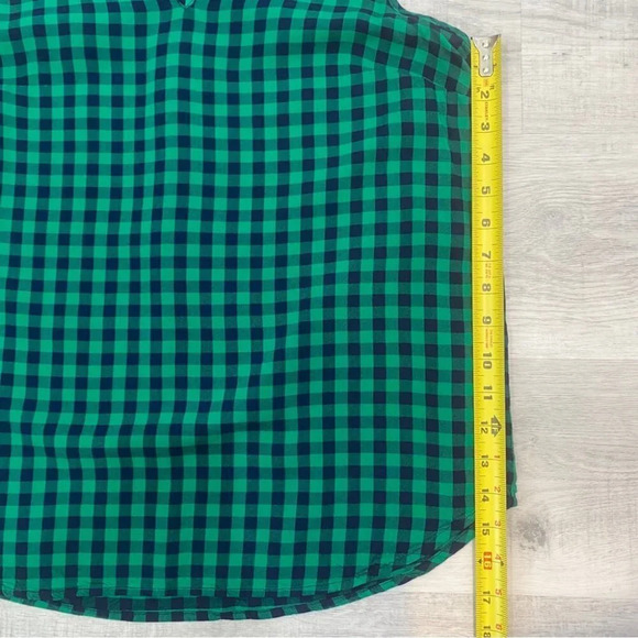 G.H. Bass & Co Women's M Plaid Summer  Tank Top Green 100% Viscose - Picture 12 of 15